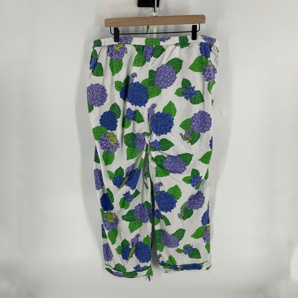Anthropologie Printfresh Hydrangea Hideaway Pajama Set Cotton Sleepwear Size 1X - Picture 7 of 12